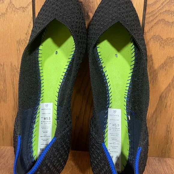 Rothy's The Pointe Honeycomb-Black - Picture 13 of 14